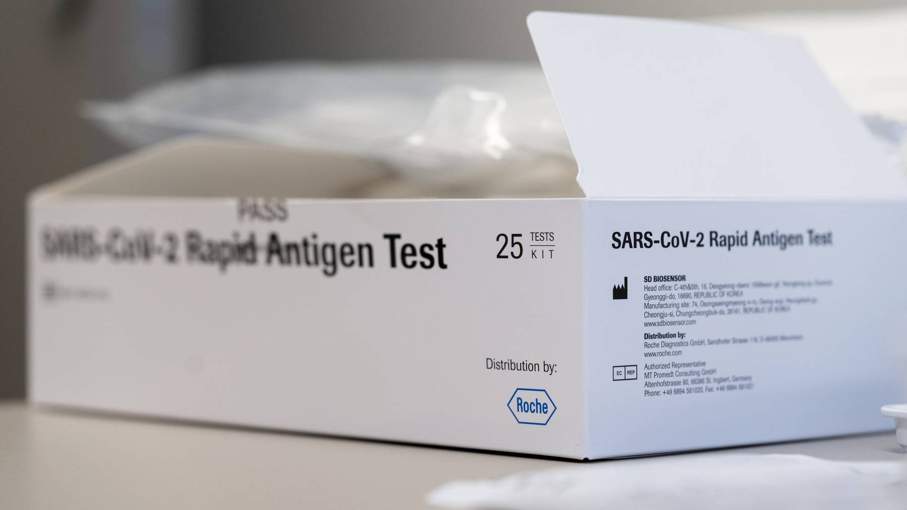 Antigen-Tests der Roche sollen bei der Evaluierung des Moderna-Impfstoffs helfen.
