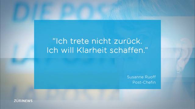 Postauto-Skandal: Susanne Ruoff schliesst Rücktritt aus