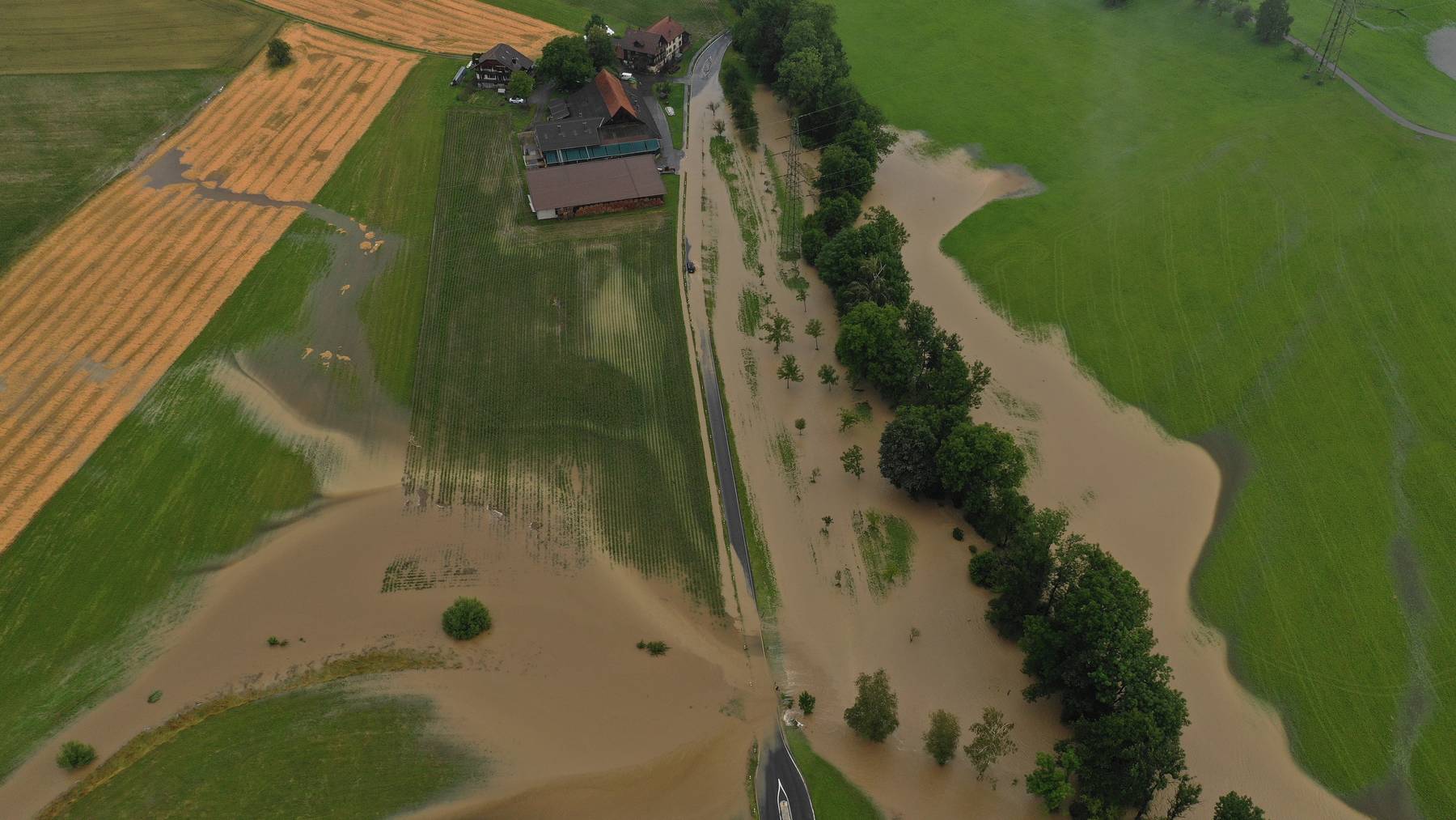 Hochwasser auf dem Littauerberg.