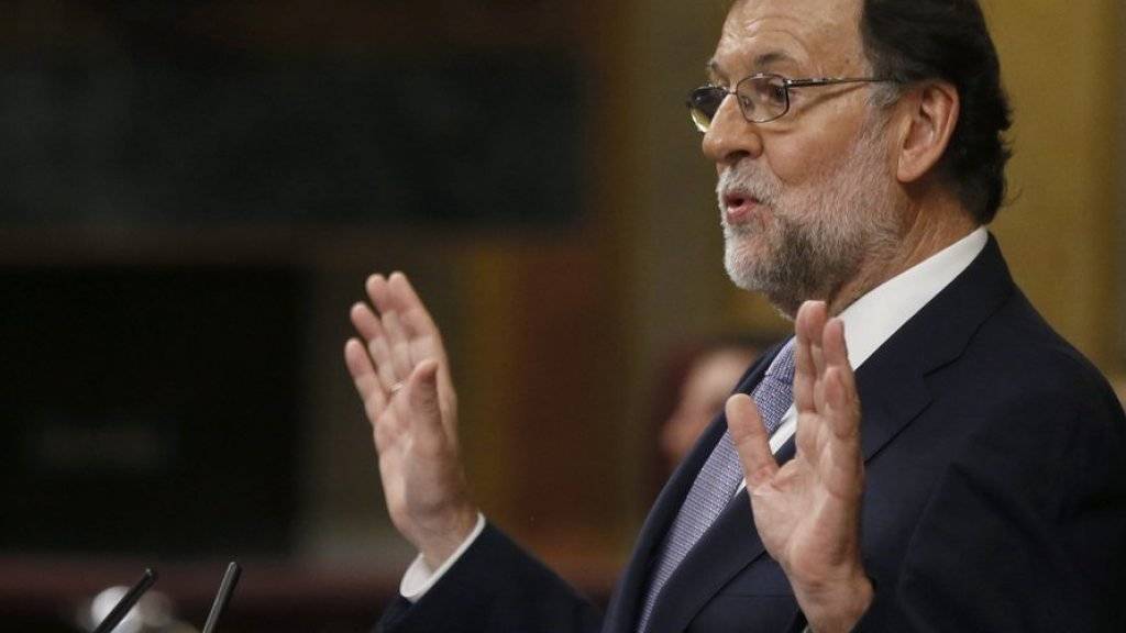 Mariano Rajoy am Mittwoch im Parlament in Madrid.