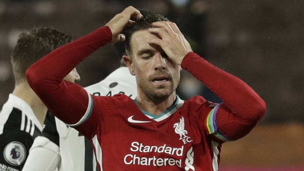Enttäuschung bei Liverpools Captain Jordan Henderson: nur 1:1 im Auswärtsspiel gegen Fulham