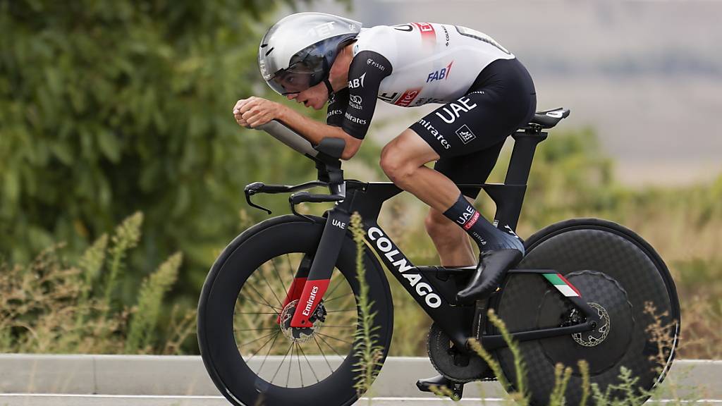 Juan Ayuso, Teamkollege von Marc Hirschi, gewann das Zeitfahren