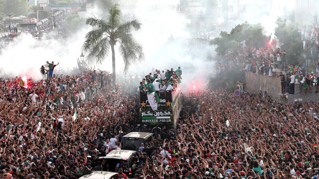 Algerien feiert den Titel 2019.