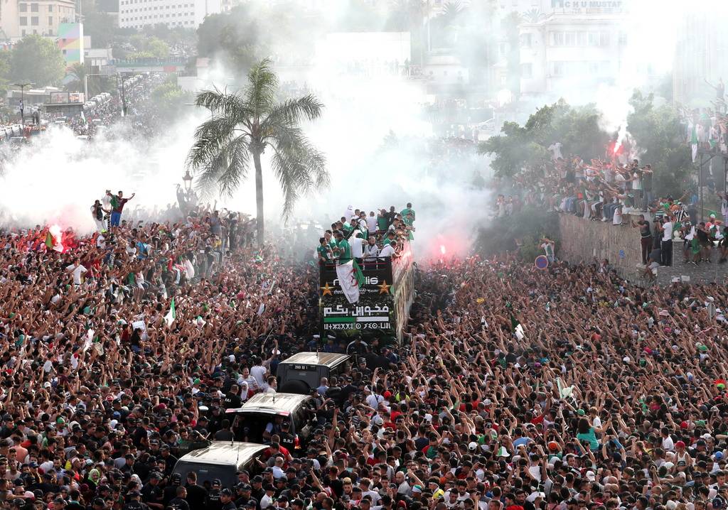 Algerien feiert den Titel 2019.