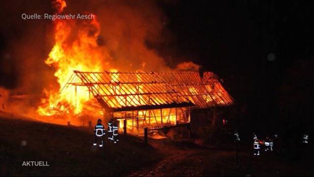 Brand auf Bauernhof