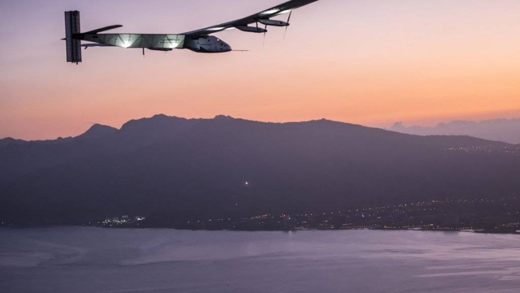 Solar Impulse bei der Ankunft in Hawaii im vergangenen Juli. (Archiv)