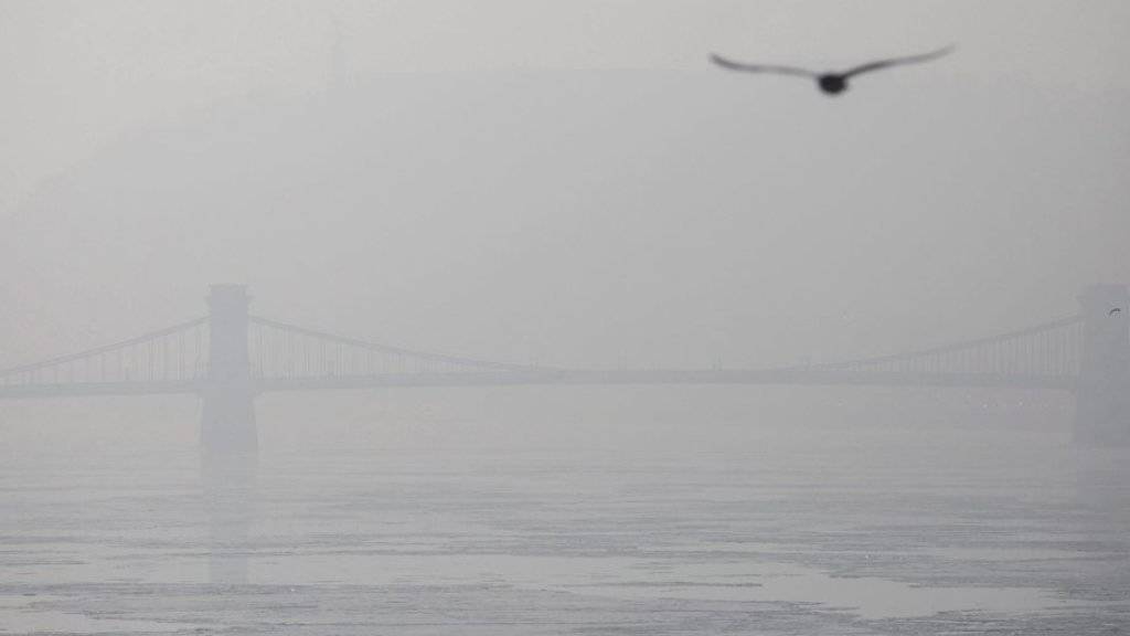 Budapest liegt unter dickem Smog.