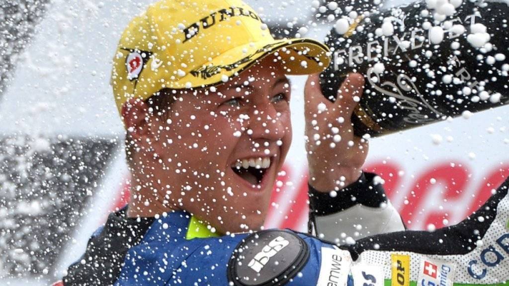 2014 feierte Aegerter seinen einzigen GP-Sieg - auf einer Suter-Maschine