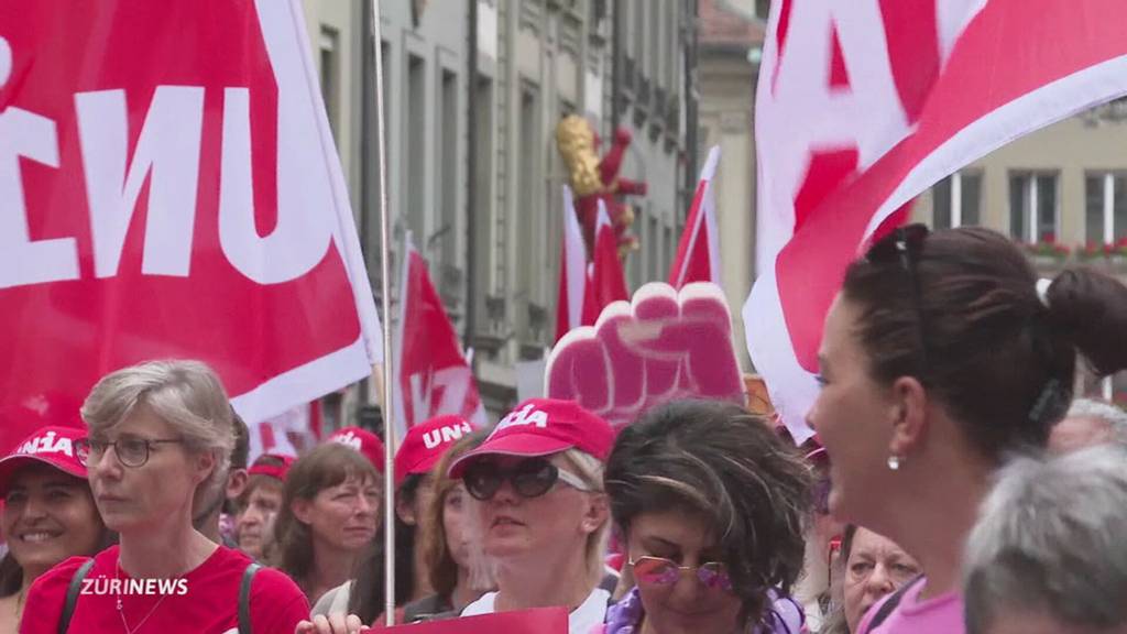 Lohndemonstration der Gewerkschaften in Bern
