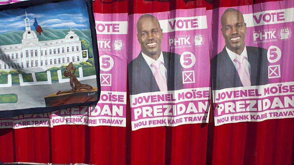 Hat es in die Stichwahl geschafft: Präsidentschaftskandidat Jovenel Moise in Haiti