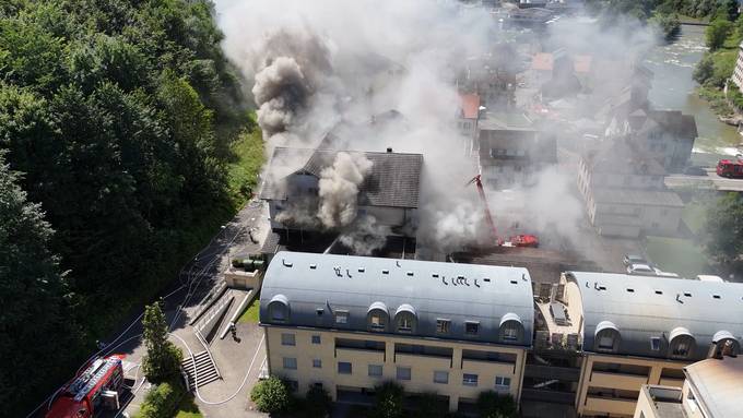 Hohe Rauchsäule: In Bischofszell brannte ein mehrstöckiges Gebäude