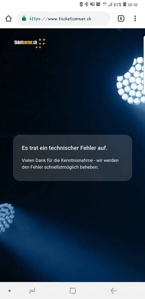 Server down: Ticketvorner konnte den Ansturm auf die Rammstein-Tickets kurzzeitig nicht mehr bewältigen.