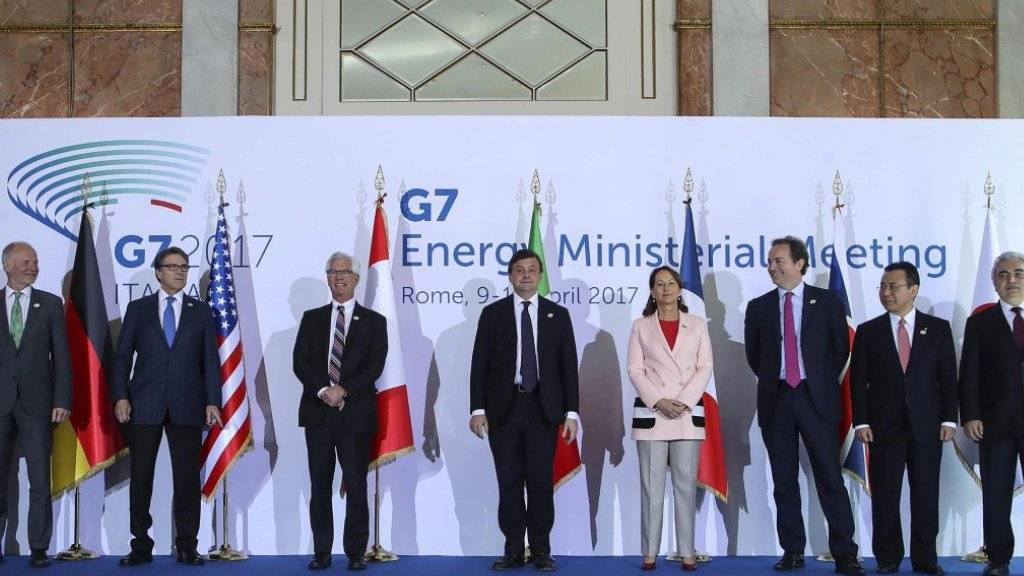 Die Vertreter der G7 Staaten am Treffen der Energieminister in Rom.
