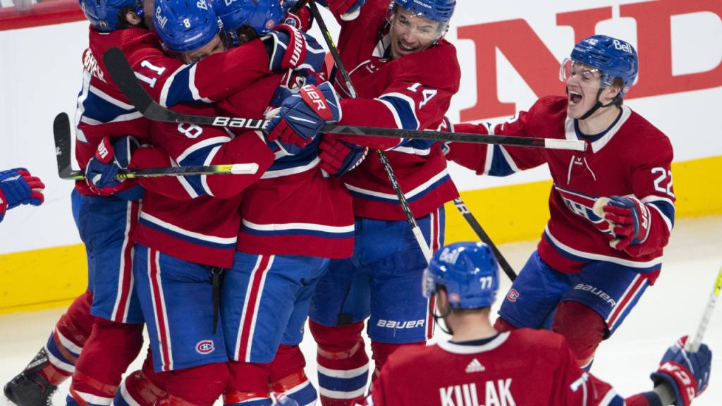 Grosser Jubel bei den Montreal Canadiens nach dem Einzug in die Playoff-Halbfinals