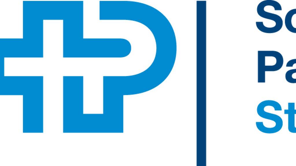 Ein Kreuz und ein blaues P auf weissem Grund: Das ist das Logo der Schweizer Paraplegiker-Stiftung.