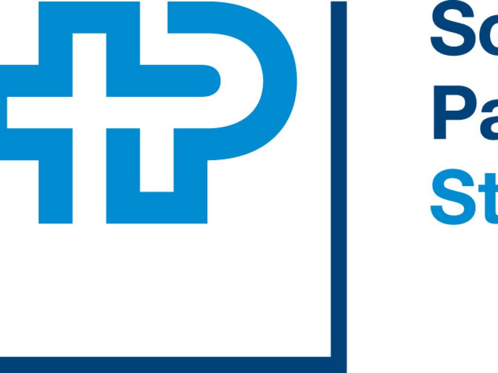 Ein Kreuz und ein blaues P auf weissem Grund: Das ist das Logo der Schweizer Paraplegiker-Stiftung.