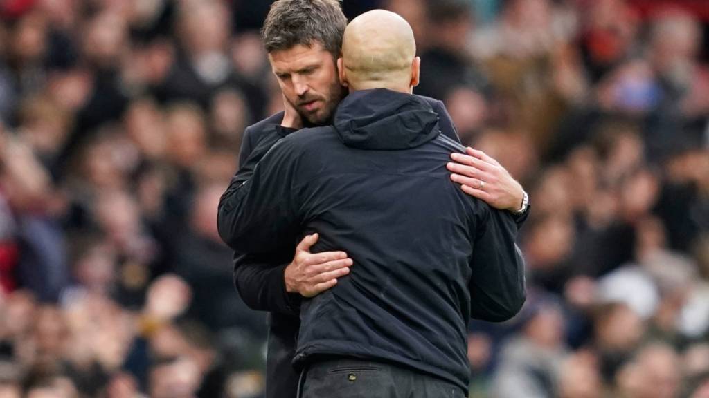 Pep Guardiola musste Michael Carrick zum Sieg gratulieren