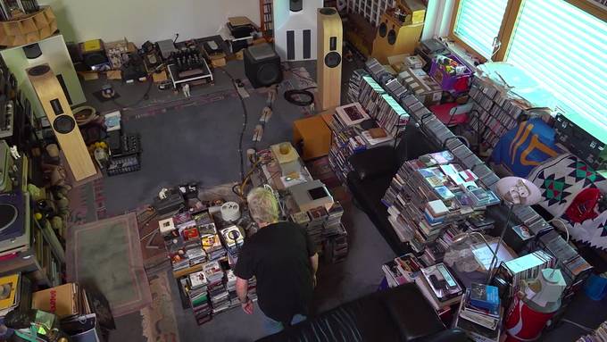 Dieser Mann hortet 150'000 Schallplatten und CDs