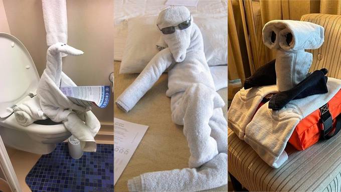 Die coolsten Handtuch-Tiere in Hotelzimmern