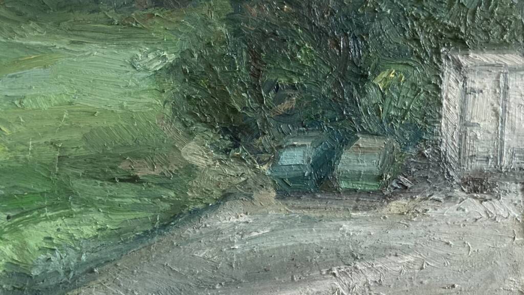 «Landschaft Werdinsel» (Öl auf Leinwand) von Giampolo Russo ist in der Galerie Stans zum Thema «Orte» zu sehen.