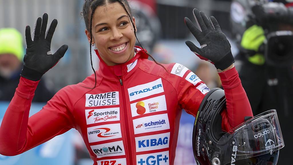 Melanie Hasler freut sich: Zweiter Weltcup-Podestplatz mit dem Monobob