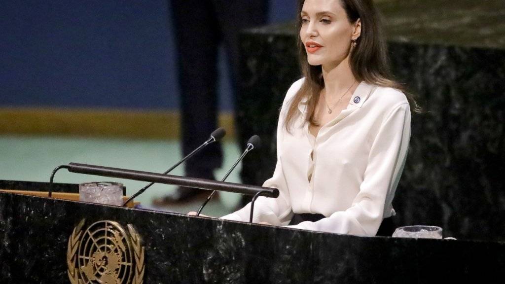 Angelina Jolie während ihrer Rede vor der Uno-Vollversammlung in New York.