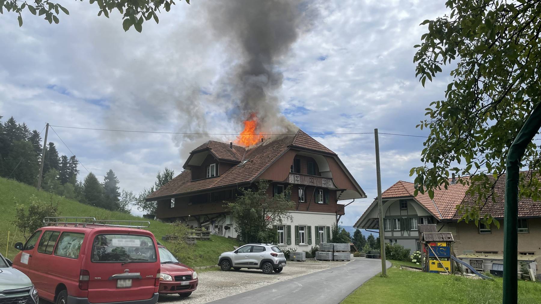 In Ranflüh hat am Mittwoch ein Haus gebrannt.