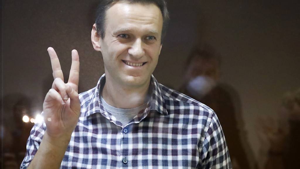 ARCHIV - Kremlkritiker Alexej Nawalny während eines Gerichttermins im Februar. Er erhält den Sacharow-Preis des Europaparlaments. Foto: Alexander Zemlianichenko/AP/dpa