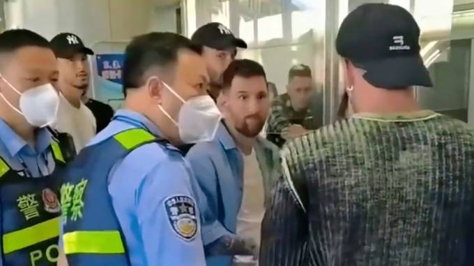 Hier wird Lionel Messi in Peking festgenommen