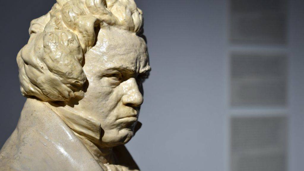 Eine Beethoven-Büste im zum Museum umfunktionierten Beethoven-Haus. Am Wochenende ist Eröffnung.