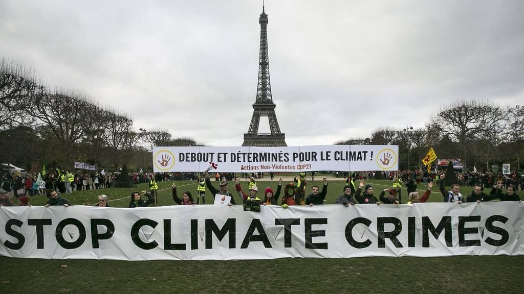 Demonstrationen in Paris anlässlich des Weltklima-Gipfels.