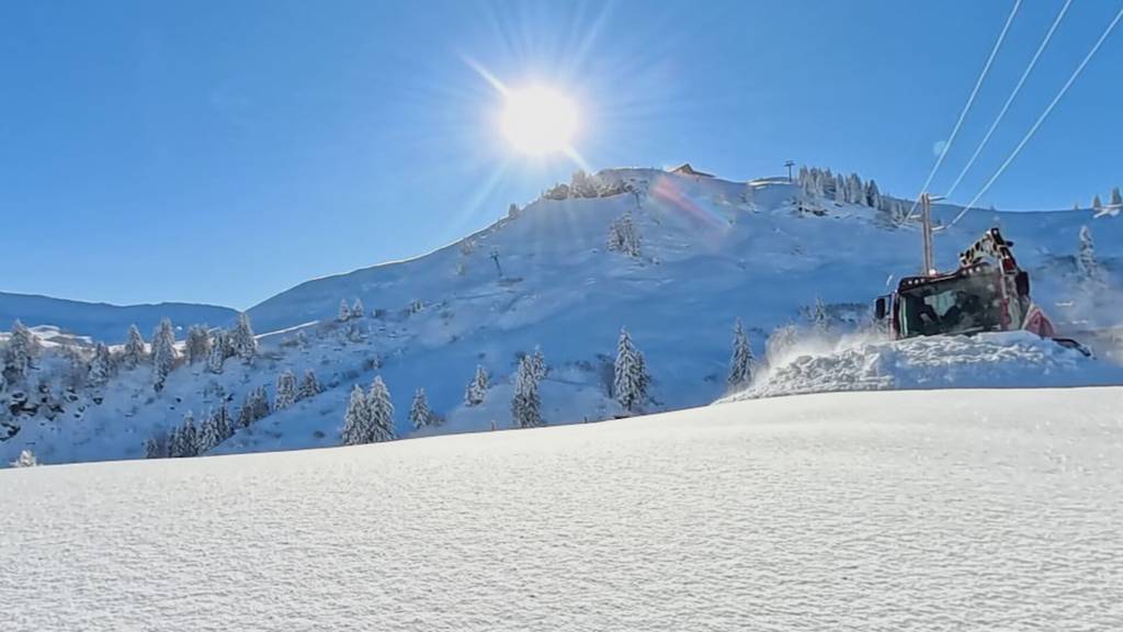 Vorbereitungen im Skigebiet Hoch-Ybrig