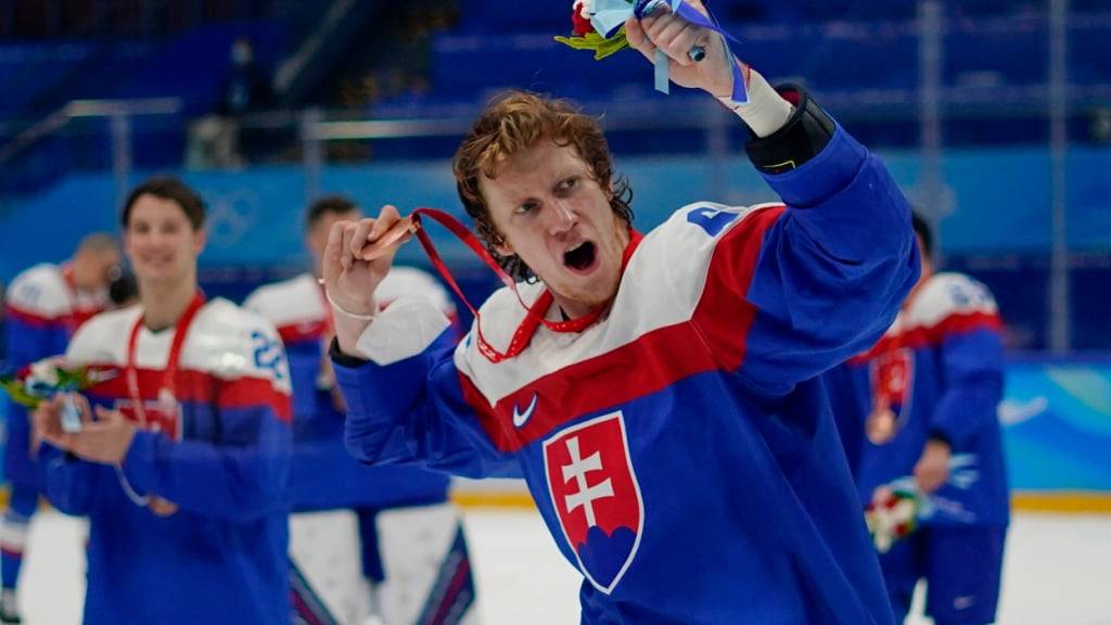 Michal Cajkovsky gehörte 2022 in Peking zum slowakischen Team, das Olympia-Bronze gewann