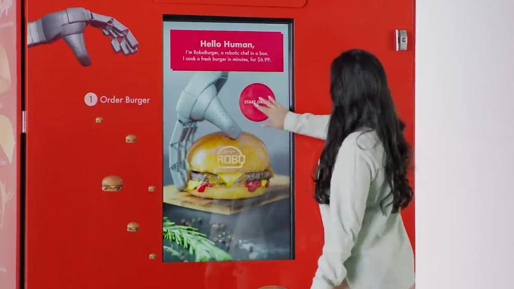 Dieser Roboter brät einen Burger in unter sechs Minuten