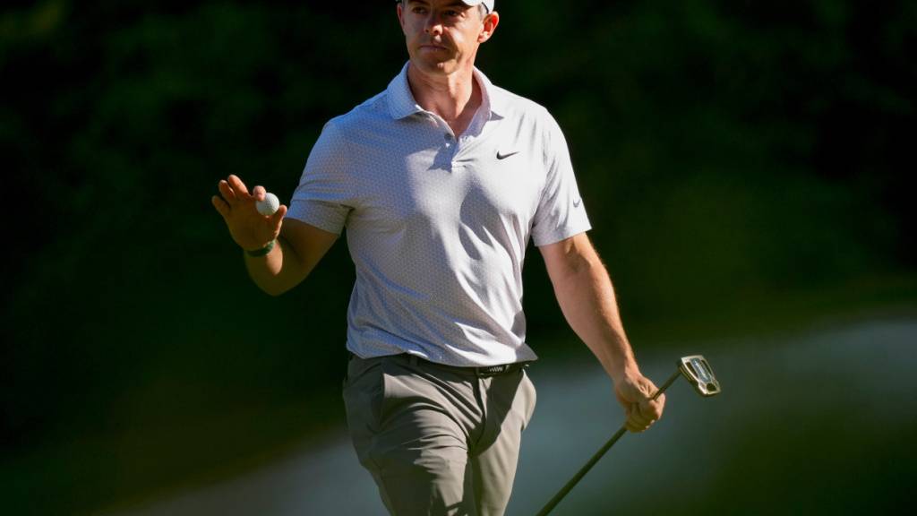 Rory McIlroy nach dem Putt bei Loch 13. Dem Nordiren gelang eine perfekte Runde
