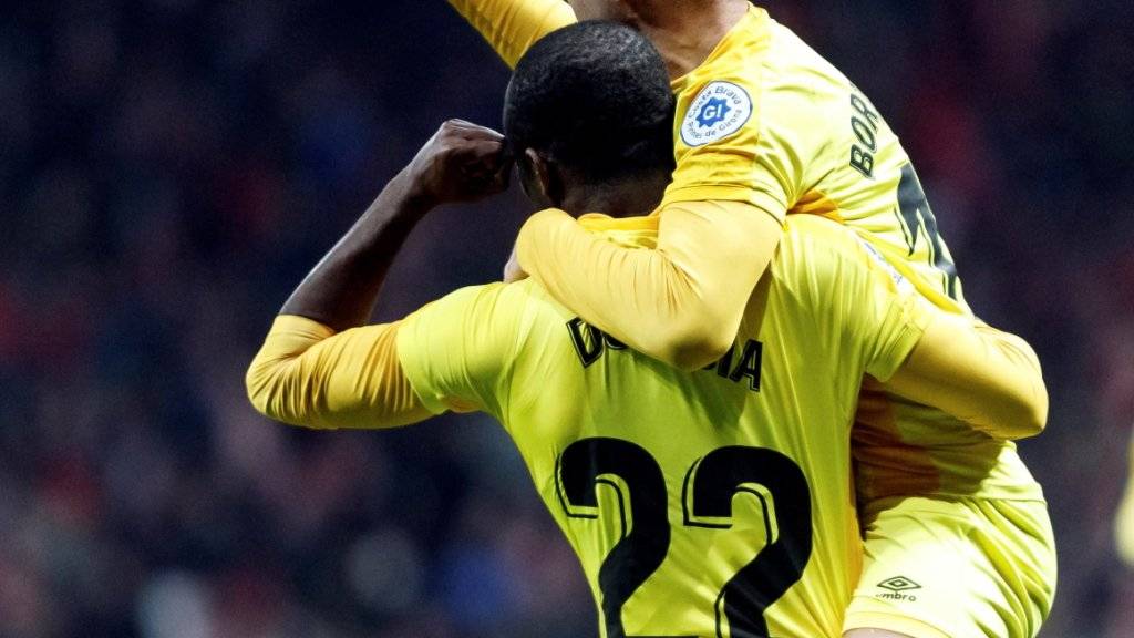 Seydou Doumbia (22) und Borja Garcia in unbändiger Freude nach dem entscheidenden 3:3