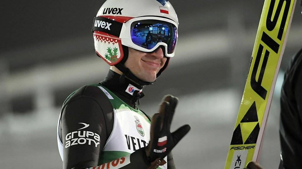 Im Moment glänzend in Form: die polnischen Skispringer um Teamleader Kamil Stoch