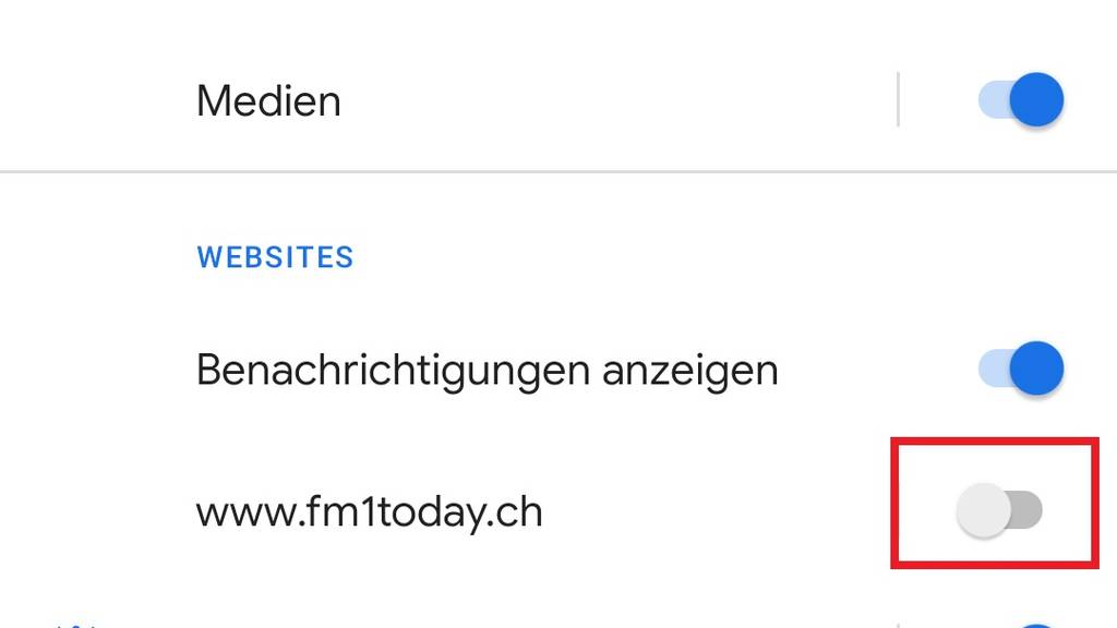 Aktivieren der Benachrichtigungen für fm1today