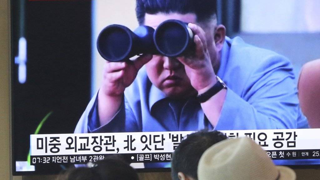 «Eine angemessene Warnung»: Nordkoreas Machthaber Kim Jong Un über die jüngsten Raketentests seiner Militärs. (Archivbild)