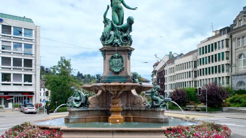 In der Stadt St. Gallen sind umfangreiche Aufwertungen der Strassen und Plätze rund um den Broderbrunnen geplant. (Archivbild)