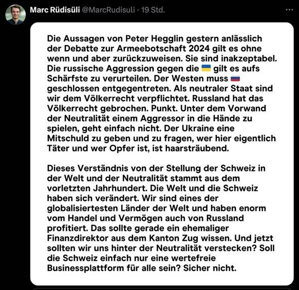 Der Jungpolitiker prangert die Täter-Opfer-Umkehr des deutlich älteren Parteikollegen an. 