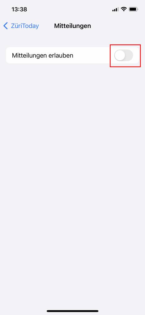 Tippe hier auf «Mitteilungen erlauben»
