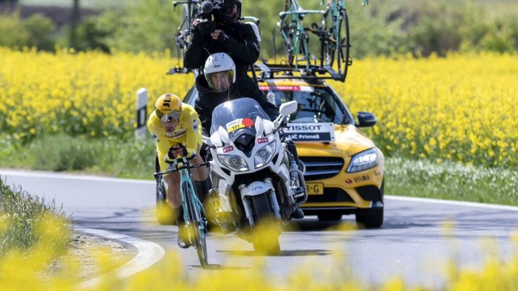 Könnte nach seinen Siegen 2018 und 2019 im nächsten Jahr an der Tour de Romandie den Hattrick anstreben: Der Slowene Primoz Roglic