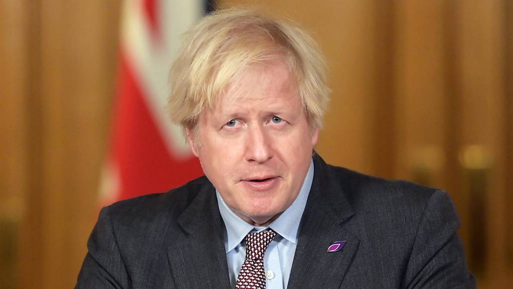Boris Johnson, Premierminister von Großbritannien, spricht während einer Pressekonferenz in der Downing Street. 