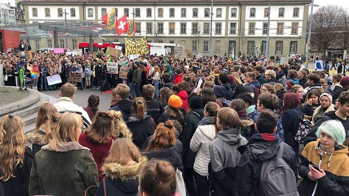 Über 1000 Schüler im Klimastreik