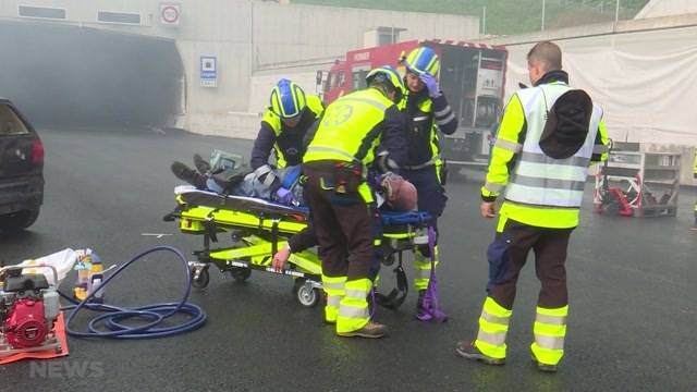 Auf der A5 bei Biel wird der Ernstfall geprobt