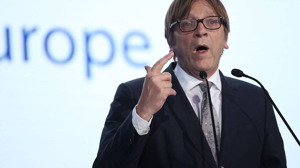 Guy Verhofstadt kandidiert für die Liberalen-Fraktion für das Amt des EU-Parlamentspräsidenten.