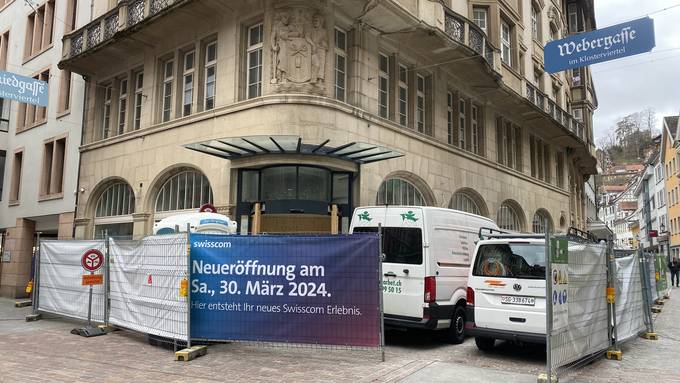 Swisscom-Shop zieht in ehemaligen Herren-Globus in St.Gallen