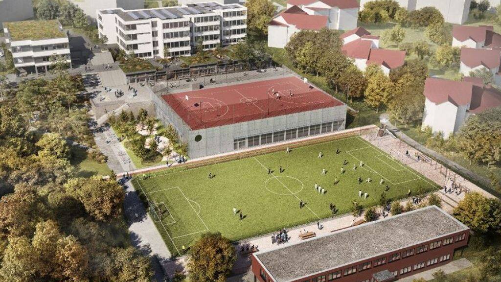 So soll sich das Schulhaus Hübeli ab Sommer 2026 präsentieren.