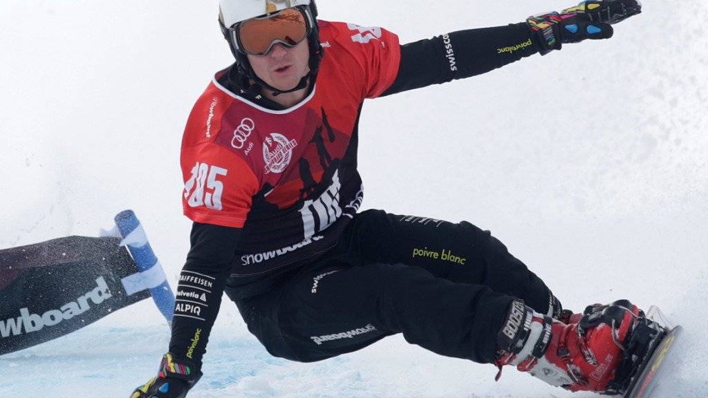 Alpin-Snowboarder Nevin Galmarini feiert in Rogla seine Sieg-Premiere im Weltcup